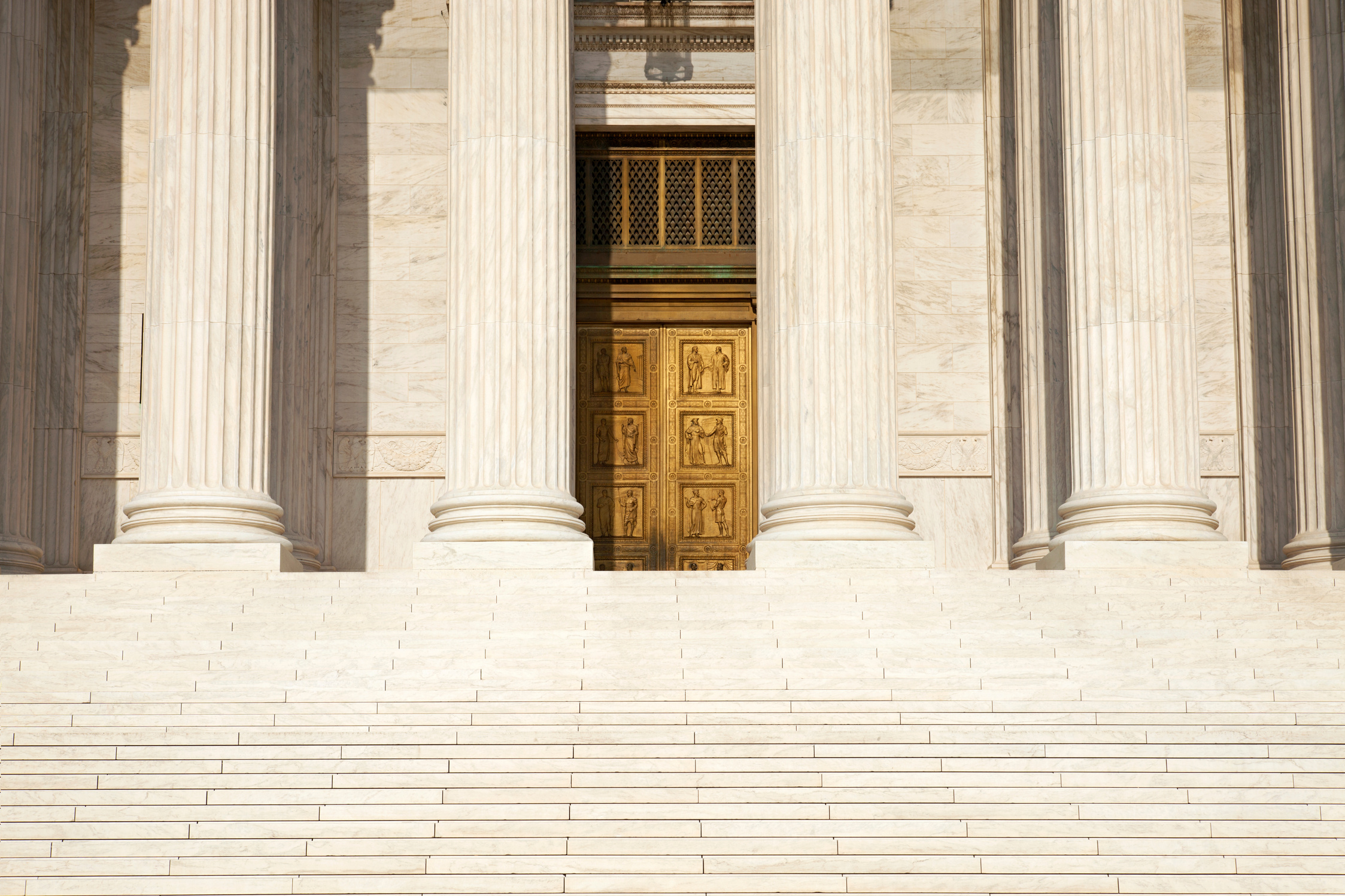 Columns steps and doors of Supreme Court building